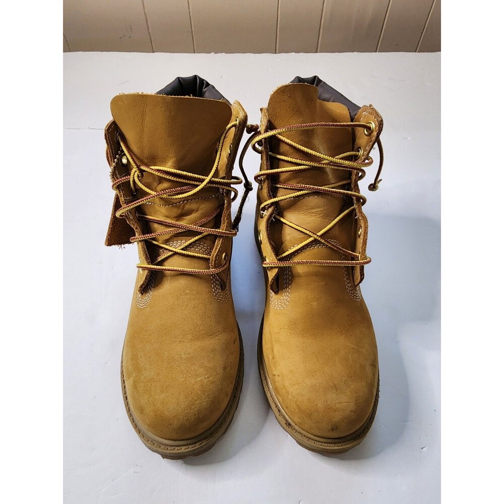 Timberland Junior 6-Inch Premium Waterproof Boot Youth 5M Wheat Nubuck 12909